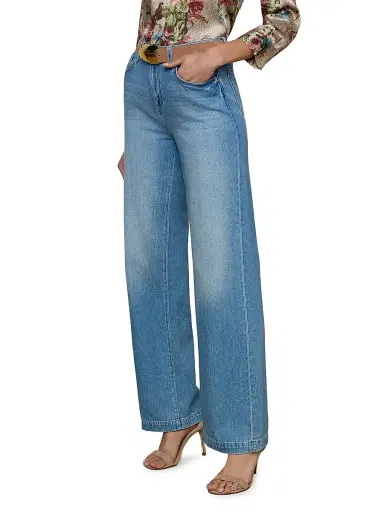 L'AGENCE Women's Scottie High-Rise Wide-Leg Jeans - Anaheim | Thumbnail 4
