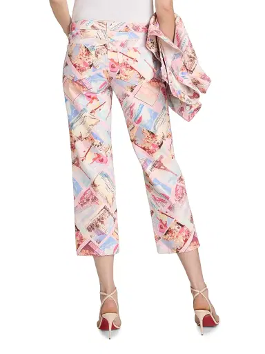 L'Agence Women's Blaine Postcard-Print Low-Rise Crop Jeans | Thumbnail 5 L'Agence Women's Blaine Postcard-Print Low-Rise Crop Jeans | Thumbnail 5