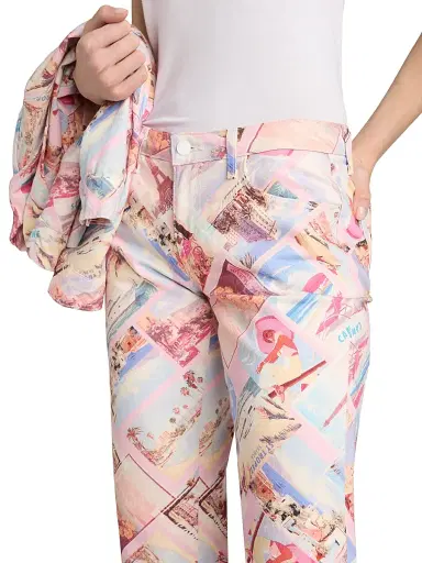 L'Agence Women's Blaine Postcard-Print Low-Rise Crop Jeans | Thumbnail 6 L'Agence Women's Blaine Postcard-Print Low-Rise Crop Jeans | Thumbnail 6