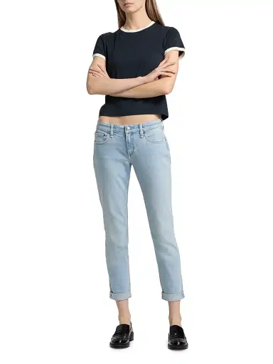 rag & bone Women's Dre Slim Wide-Leg Boyfriend Jeans - Pleasant | Thumbnail 2