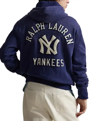 Polo Ralph Lauren Men's Yankees Vintage Fleece Hoodie | Thumbnail 4 Polo Ralph Lauren Men's Yankees Vintage Fleece Hoodie | Thumbnail 4