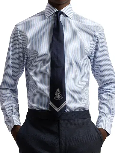 Ralph Lauren Purple Label Men's Beach Crest Neck Tie - Navy | Thumbnail 2 Ralph Lauren Purple Label Men's Beach Crest Neck Tie - Navy | Thumbnail 2