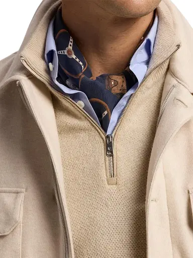 Ralph Lauren Purple Label Men's Automotive Silk Square Scarf | Thumbnail 2
