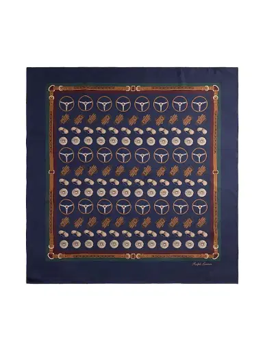 Ralph Lauren Purple Label Men's Automotive Silk Square Scarf | Thumbnail 1
