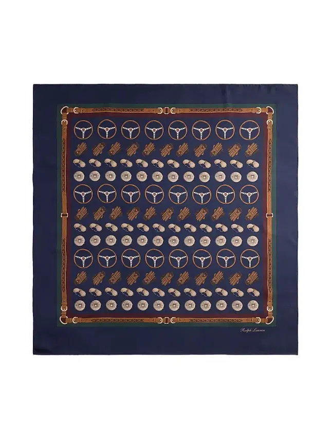 Ralph Lauren Purple Label Men's Automotive Silk Square Scarf