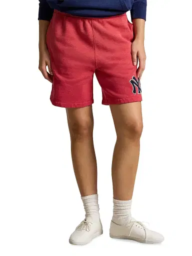 Polo Ralph Lauren Men's Yankees Vintage Fleece Shorts - Sunrisered | Thumbnail 3 Polo Ralph Lauren Men's Yankees Vintage Fleece Shorts - Sunrisered | Thumbnail 3