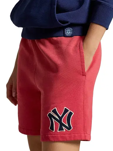 Polo Ralph Lauren Men's Yankees Vintage Fleece Shorts - Sunrisered | Thumbnail 5 Polo Ralph Lauren Men's Yankees Vintage Fleece Shorts - Sunrisered | Thumbnail 5