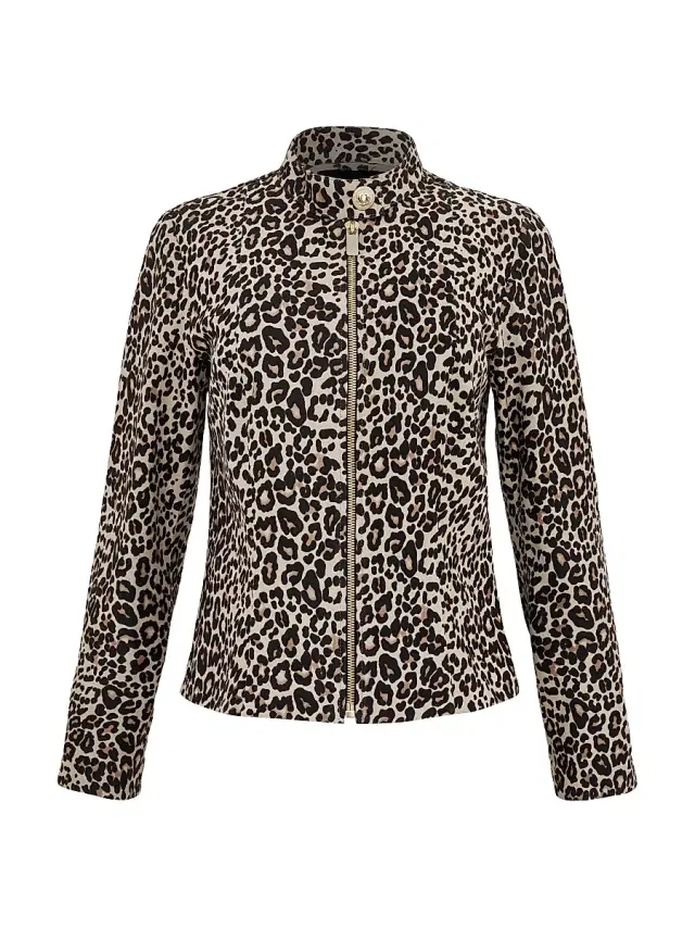 Gorski Women's Select Metis Suede Zip Jacket - Leopard