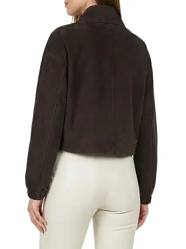 Gorski Women's Select Metis Suede Jacket - Espresso - Size Large | Thumbnail 4