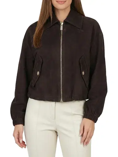 Gorski Women's Select Metis Suede Jacket - Espresso - Size Large | Thumbnail 5