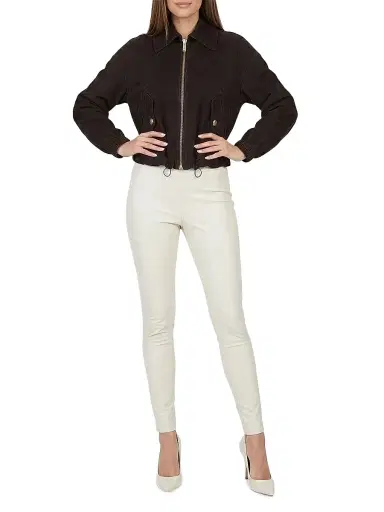 Gorski Women's Select Metis Suede Jacket - Espresso - Size Large | Thumbnail 6