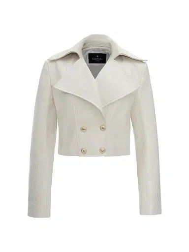 Gorski Women's Select Nappa Leather Croco Embossed Bolero - | Thumbnail 1