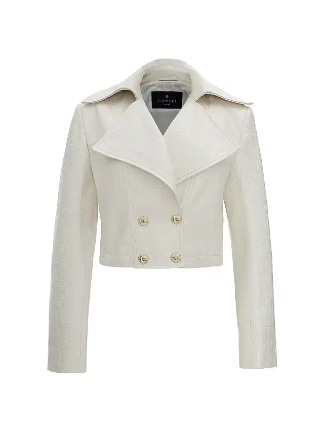 Gorski Women's Select Nappa Leather Croco Embossed Bolero -