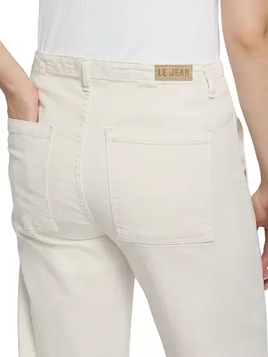 Le Jean Women's Utility Folded-Cuff Barrel-Leg Jeans - Bone | Thumbnail 6 Le Jean Women's Utility Folded-Cuff Barrel-Leg Jeans - Bone | Thumbnail 6