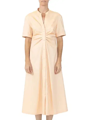 CALLAS MILANO Women's Noor Short Sleeve Shirt-Dress - Pale Orange - Size 10 | Thumbnail 2