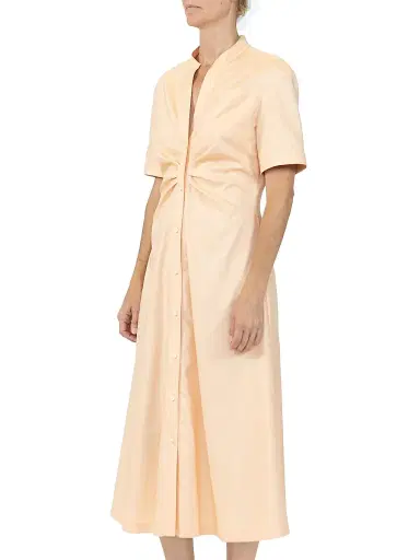 CALLAS MILANO Women's Noor Short Sleeve Shirt-Dress - Pale Orange - Size 10 | Thumbnail 3