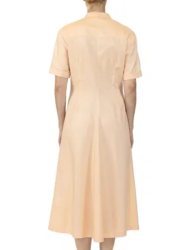 CALLAS MILANO Women's Noor Short Sleeve Shirt-Dress - Pale Orange - Size 10 | Thumbnail 4
