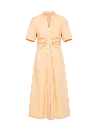 CALLAS MILANO Women's Noor Short Sleeve Shirt-Dress - Pale Orange - Size 10 | Thumbnail 1