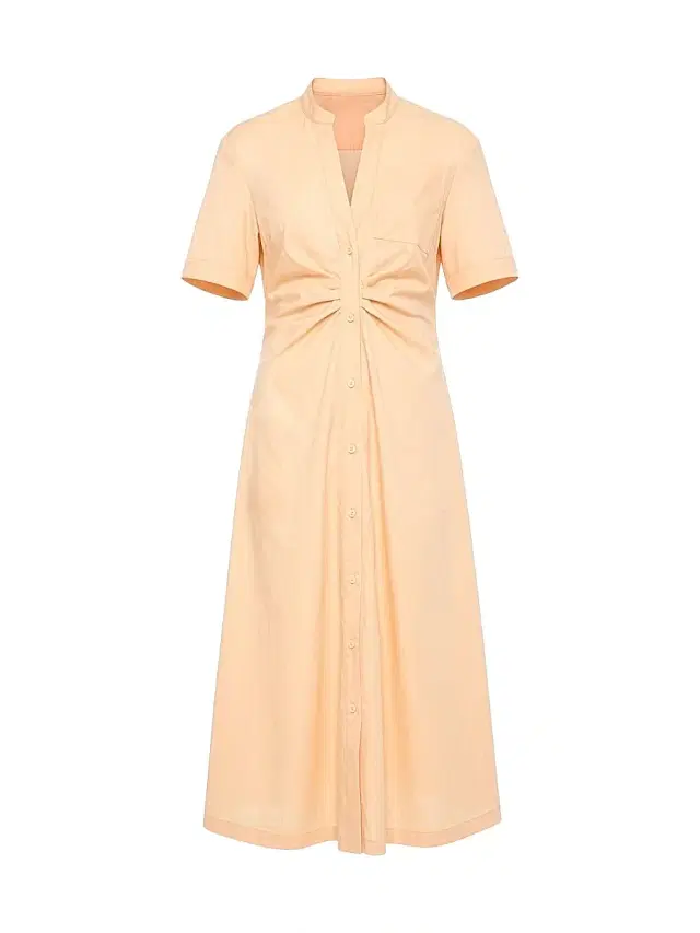 Callas Milano Women's Noor Short Sleeve Shirt-Dress - Pale Orange