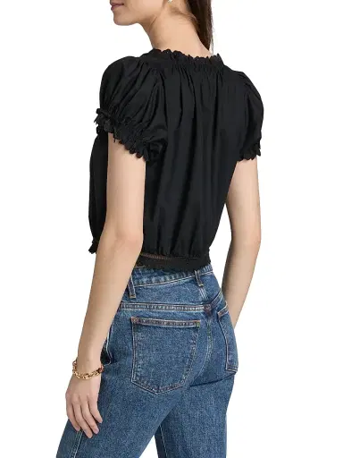DÔEN Women's Nera Eyelet Blouse - Black - Size XS | Thumbnail 5 DÔEN Women's Nera Eyelet Blouse - Black - Size XS | Thumbnail 5