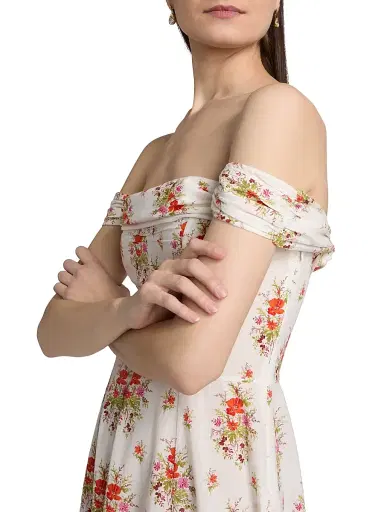 DÔEN Women's Clea Floral Cotton Midi-Dress - Pinkpetit Bouquet De Chamoni | Thumbnail 6 DÔEN Women's Clea Floral Cotton Midi-Dress - Pinkpetit Bouquet De Chamoni | Thumbnail 6