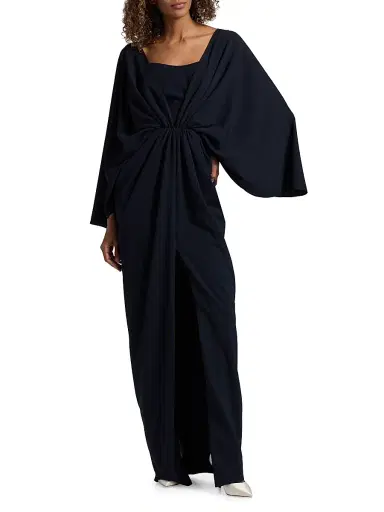 Amsale Women's Draped Twist Jersey Gown - Navy - Size 18 | Thumbnail 2
