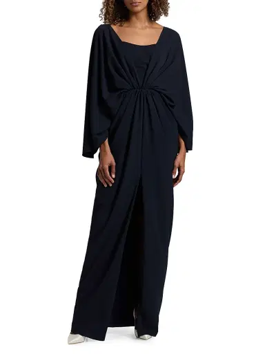 Amsale Women's Draped Twist Jersey Gown - Navy - Size 18 | Thumbnail 3