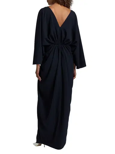 Amsale Women's Draped Twist Jersey Gown - Navy - Size 18 | Thumbnail 5