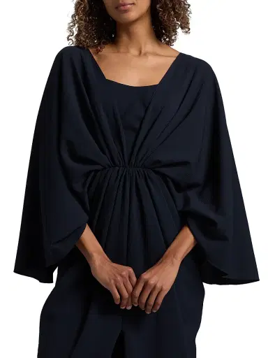 Amsale Women's Draped Twist Jersey Gown - Navy - Size 18 | Thumbnail 6