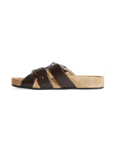 Balenciaga Men's Belt Mules - Moka - Size 12 | Thumbnail 2