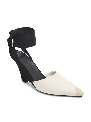 Jacquemus Women's The High Espadrilles Colorblocked Wedge Mules - Light Beige - Size 12 | Thumbnail 2