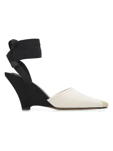 Jacquemus Women's The High Espadrilles Colorblocked Wedge Mules - Light Beige - Size 12 | Thumbnail 1