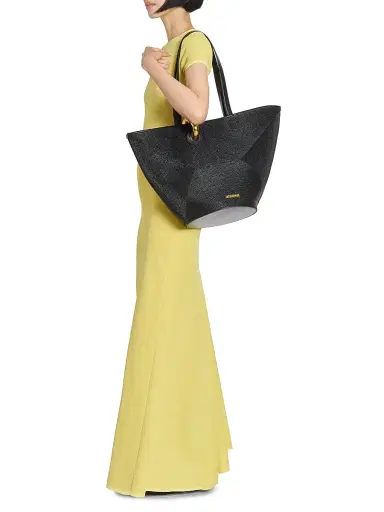 Jacquemus Women's Le Bambola Woven Tote Bag - Black | Thumbnail 3