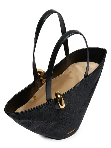 Jacquemus Women's Le Bambola Woven Tote Bag - Black | Thumbnail 4