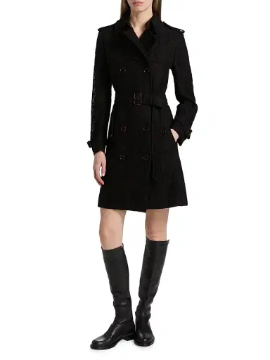 Burberry Women's Foxfield Paisley Lace Trench Coat | Thumbnail 2 Burberry Women's Foxfield Paisley Lace Trench Coat | Thumbnail 2
