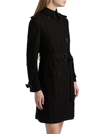 Burberry Women's Foxfield Paisley Lace Trench Coat - Black - Size 12 | Thumbnail 4 Burberry Women's Foxfield Paisley Lace Trench Coat - Black - Size 12 | Thumbnail 4