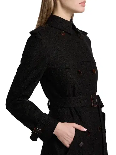 Burberry Women's Foxfield Paisley Lace Trench Coat | Thumbnail 6 Burberry Women's Foxfield Paisley Lace Trench Coat | Thumbnail 6