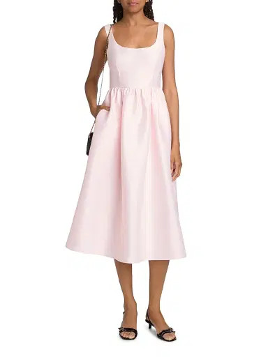 Self-Portrait Women's Taffeta Sleeveless Midi-Dress | Thumbnail 2 Self-Portrait Women's Taffeta Sleeveless Midi-Dress | Thumbnail 2