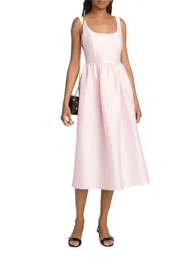 Self-Portrait Women's Taffeta Sleeveless Midi-Dress | Thumbnail 3 Self-Portrait Women's Taffeta Sleeveless Midi-Dress | Thumbnail 3