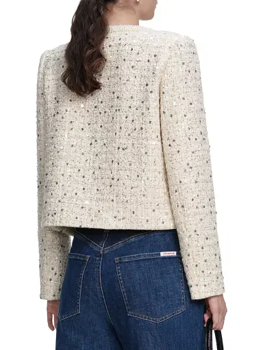 Self-Portrait Women's Embellished Bouclé Collarless Jacket | Thumbnail 5 Self-Portrait Women's Embellished Bouclé Collarless Jacket | Thumbnail 5