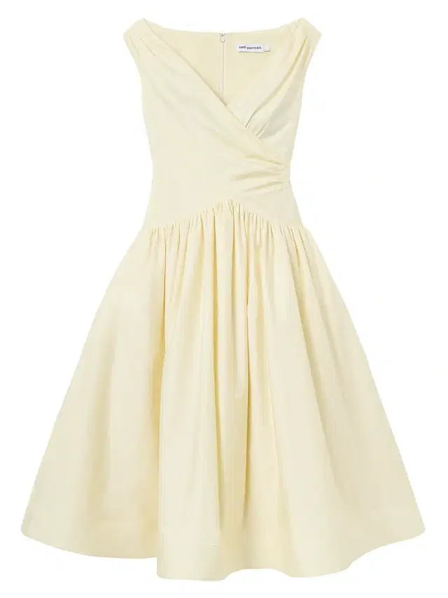 Self-Portrait Women's Draped Cotton Midi-Dress - Yellow
