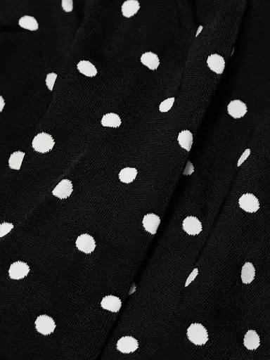 Self-Portrait Women's Polka Dot Draped Knit Minidress | Thumbnail 7