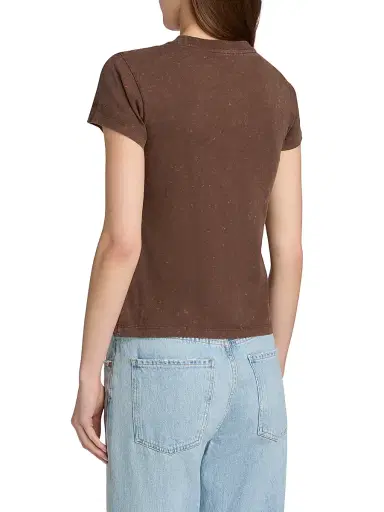 Ganni Women's Future Heavy Daisy-Graphic Cotton Jersey T-Shirt - Chicory Coffee | Thumbnail 5
