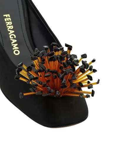 Ferragamo Women's Safi 55MM Floral Appliqué Mules | Thumbnail 5