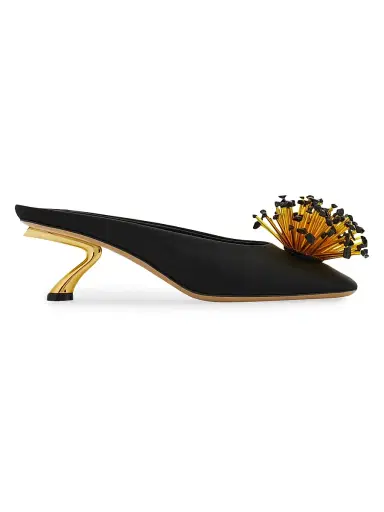 Ferragamo Women's Safi 55MM Floral Appliqué Mules | Thumbnail 1