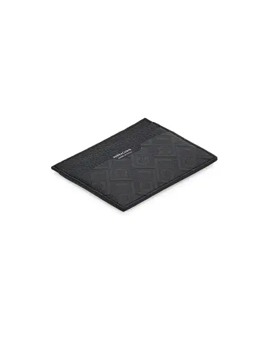 FERRAGAMO Men's Monogram Card Case - Black | Thumbnail 2