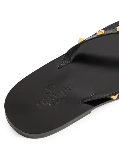 Valentino Garavani Men's Rockstud Kidskin Flip Flops - Black - Size 7.5 | Thumbnail 6 Valentino Garavani Men's Rockstud Kidskin Flip Flops - Black - Size 7.5 | Thumbnail 6
