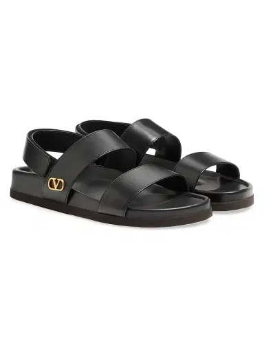 Valentino Garavani Men's Studshield Calfskin Sandals - Black - Size 8.5 | Thumbnail 2 Valentino Garavani Men's Studshield Calfskin Sandals - Black - Size 8.5 | Thumbnail 2