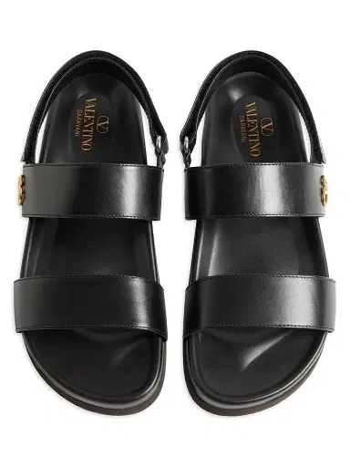 Valentino Garavani Men's Studshield Calfskin Sandals - Black - Size 8.5 | Thumbnail 4 Valentino Garavani Men's Studshield Calfskin Sandals - Black - Size 8.5 | Thumbnail 4