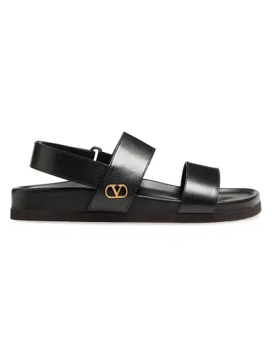 Valentino Garavani Men's Studshield Calfskin Sandals - Black - Size 8.5 | Thumbnail 1 Valentino Garavani Men's Studshield Calfskin Sandals - Black - Size 8.5 | Thumbnail 1